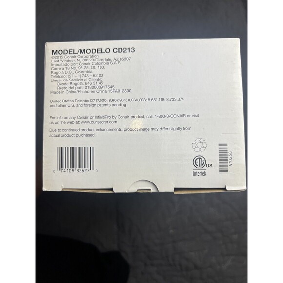 Conair Fashion Curl 3/4" Tourmaline Ceramic 2 Temp Hair Curling Iron Pink CD213 - Picture 5 of 11